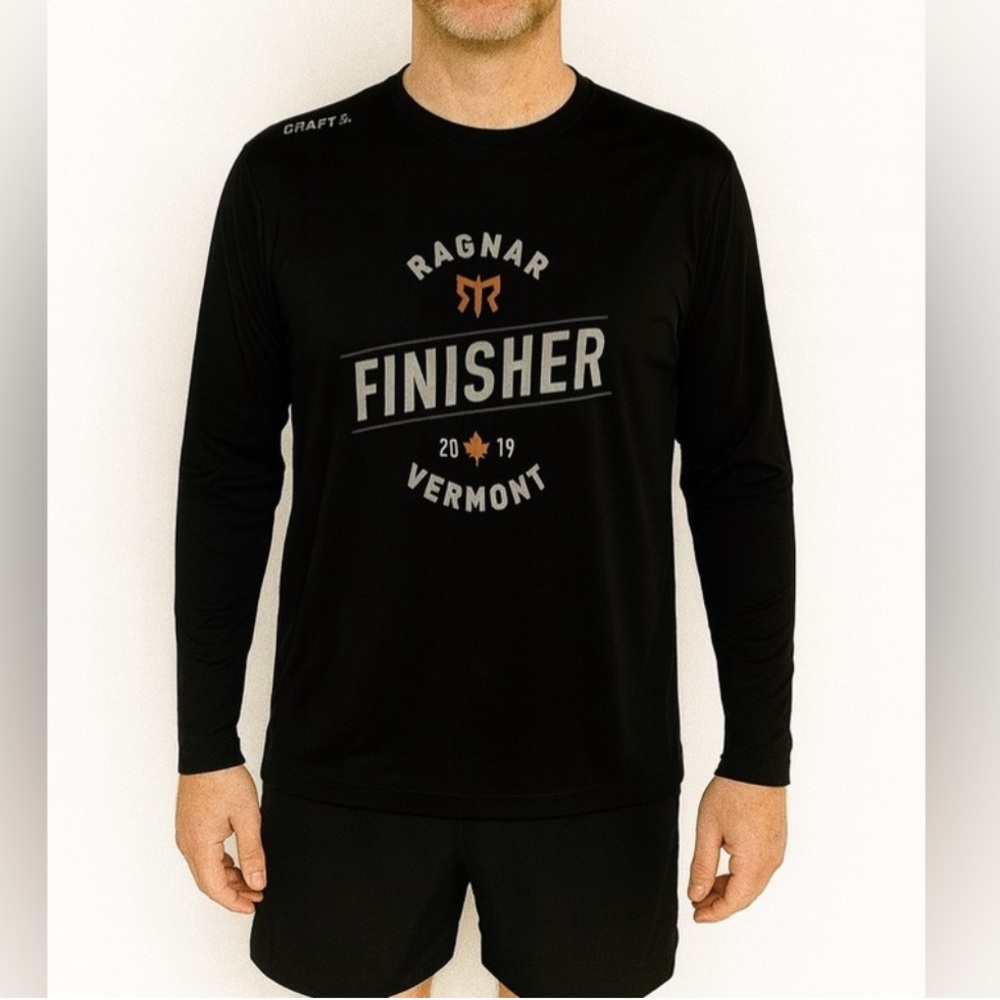 Craft Ragnar Vermont Finisher Long‎ Sleeve Shirt Black Men’s Medium Performance